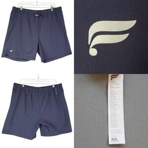 Fabletics Shorts Size XXL Stretch Running Gym Elastic Waist Mens Navy Blue
